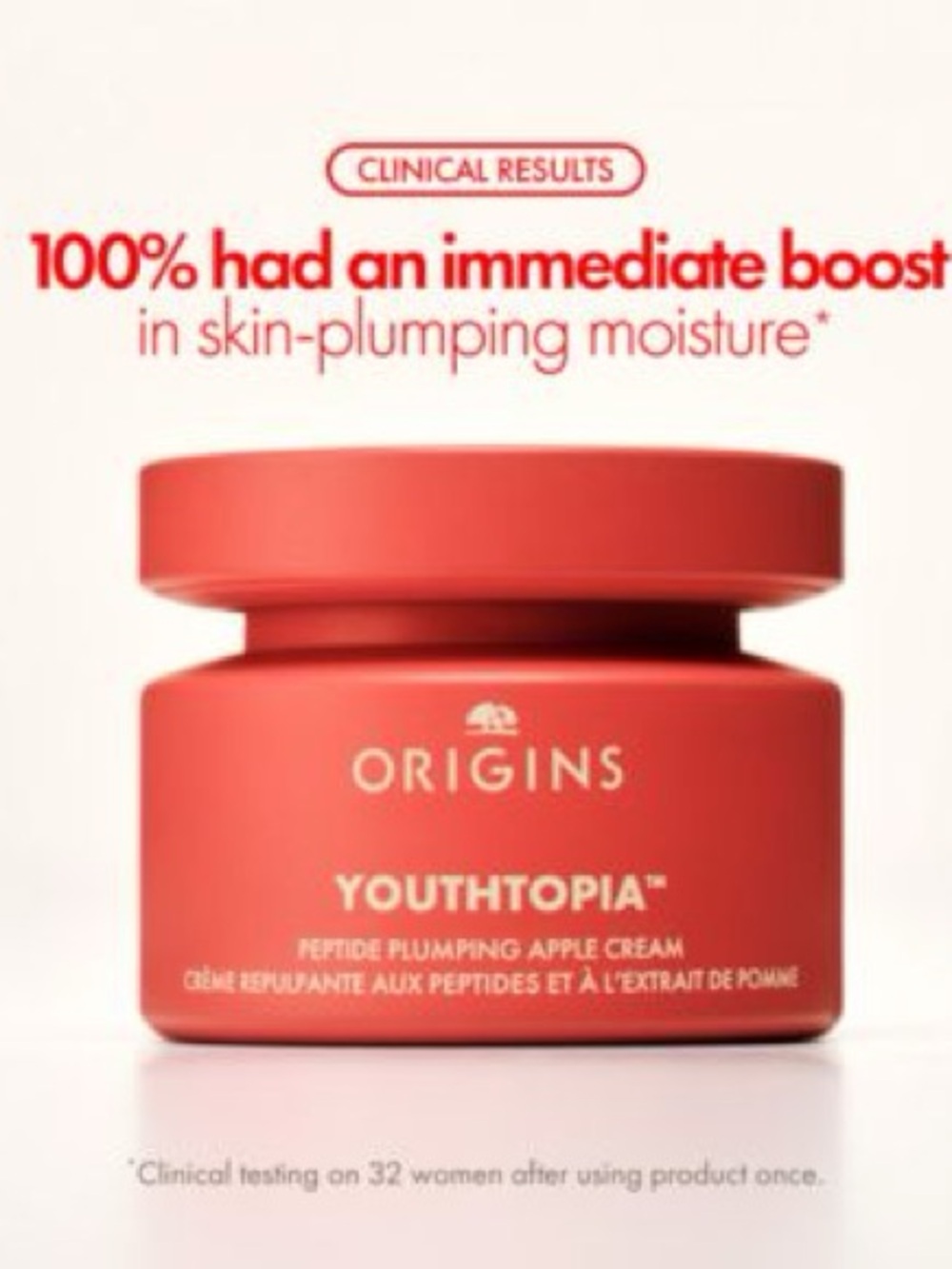 Origins Youthtopia Peptide Plumping Apple Cream 50ml NEW